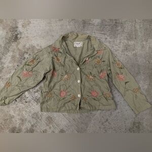Vintage Beaded Detail Button-Up